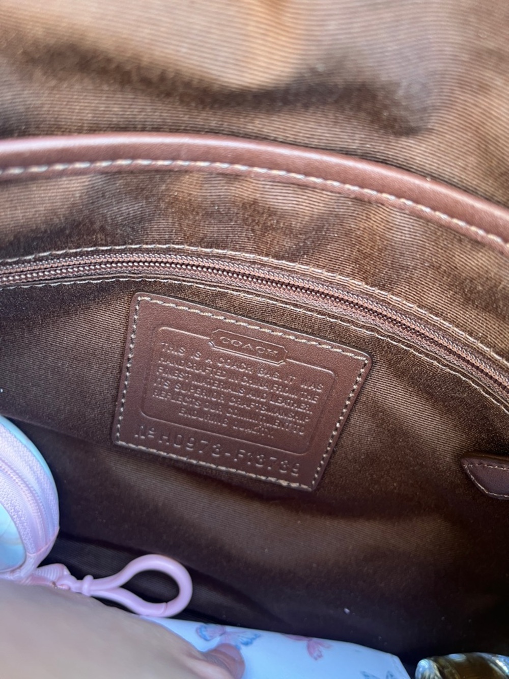 Coach Soho  Magenta Signature Canvas Shoulder Bag with Brown Leather Trim - Picture 5 of 6